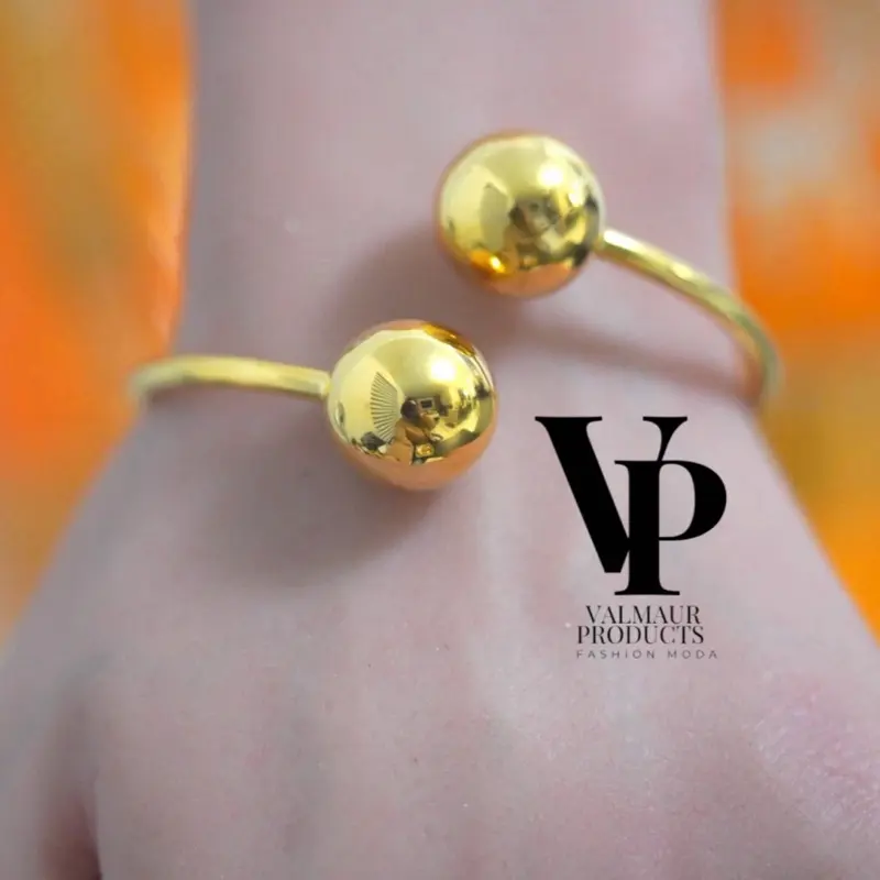 Valmaur Products Ball Bracelet Bangles gold Plated for Women Fashion Jewelry