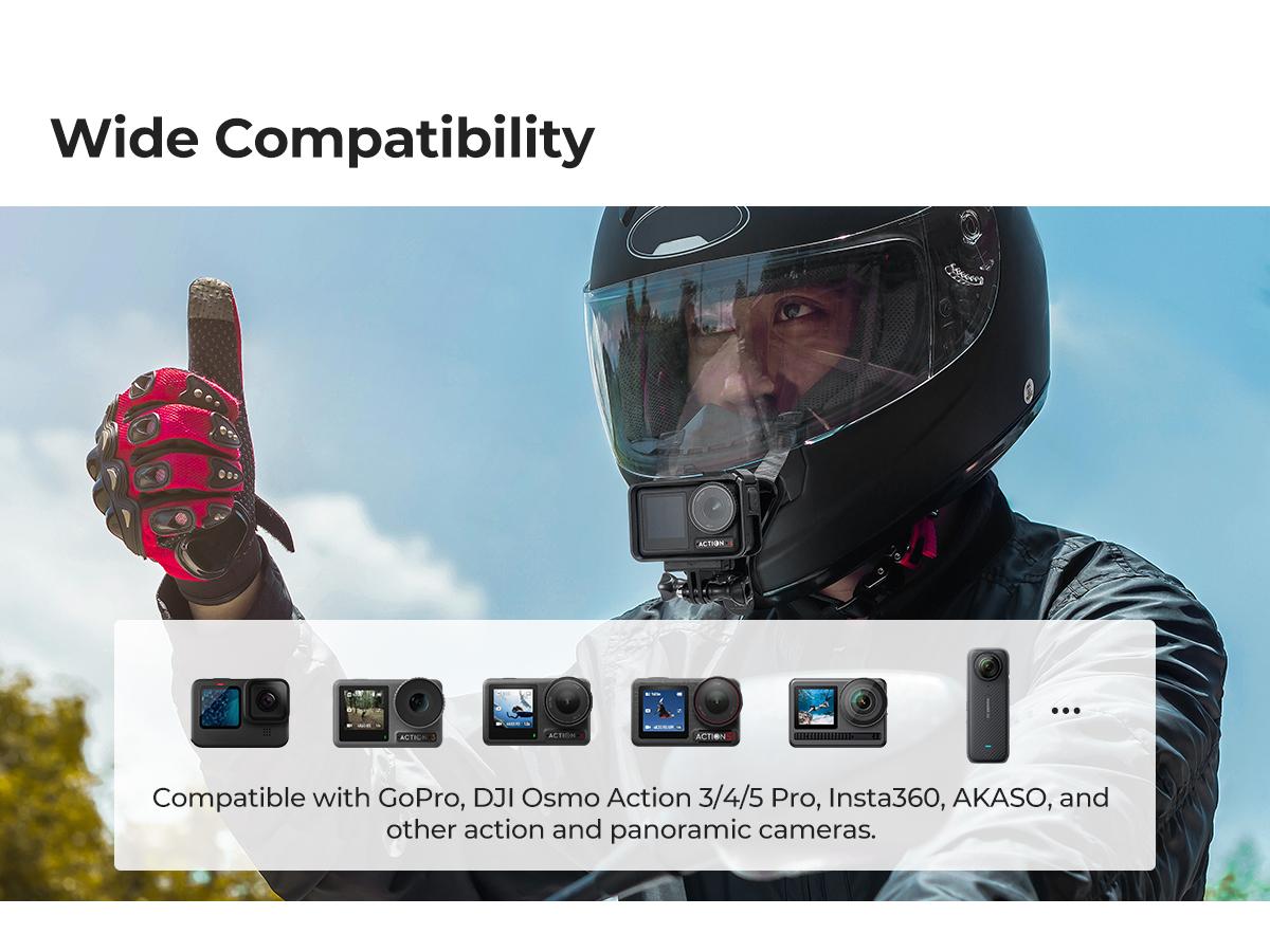 K&F Concept Upgrade Action Camera Motorcycle Dirt Bike Helmet Chin Strap Mount, Helmet Holder Mounting Attachment Compatible with GoPro Hero 13/12/11/10/9/8/DJI Osmo Action 5Pro/4/3/Insta360 X5/X4/X3 K&F Concept Upgrade Action Camera Motorcycle Dirt Bike Helmet Chin Strap Mount, Helmet Holder Mounting Attachment Compatible with GoPro Hero 13/12/11/10/9/8/DJI Osmo Action 5Pro/4/3/Insta360 X5/X4/X3