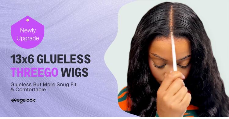 [Boho Curly] Megalook Flowy Bohemian Curls Wig Glueless 13x6 Lace Frontal Wig Ear To Ear Pre-plucked Natural Hairline Natural Curly Hair Pre Bleached Via Drawstring Band For Any Head