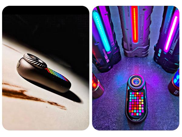 LOOPGEAR LOOPDOT Titanium EDC Flashlight | Mini Rechargeable Pocket Light with RGB Pixel Display, Adjustable Brightness, Interactive Modes & Premium Titanium Build