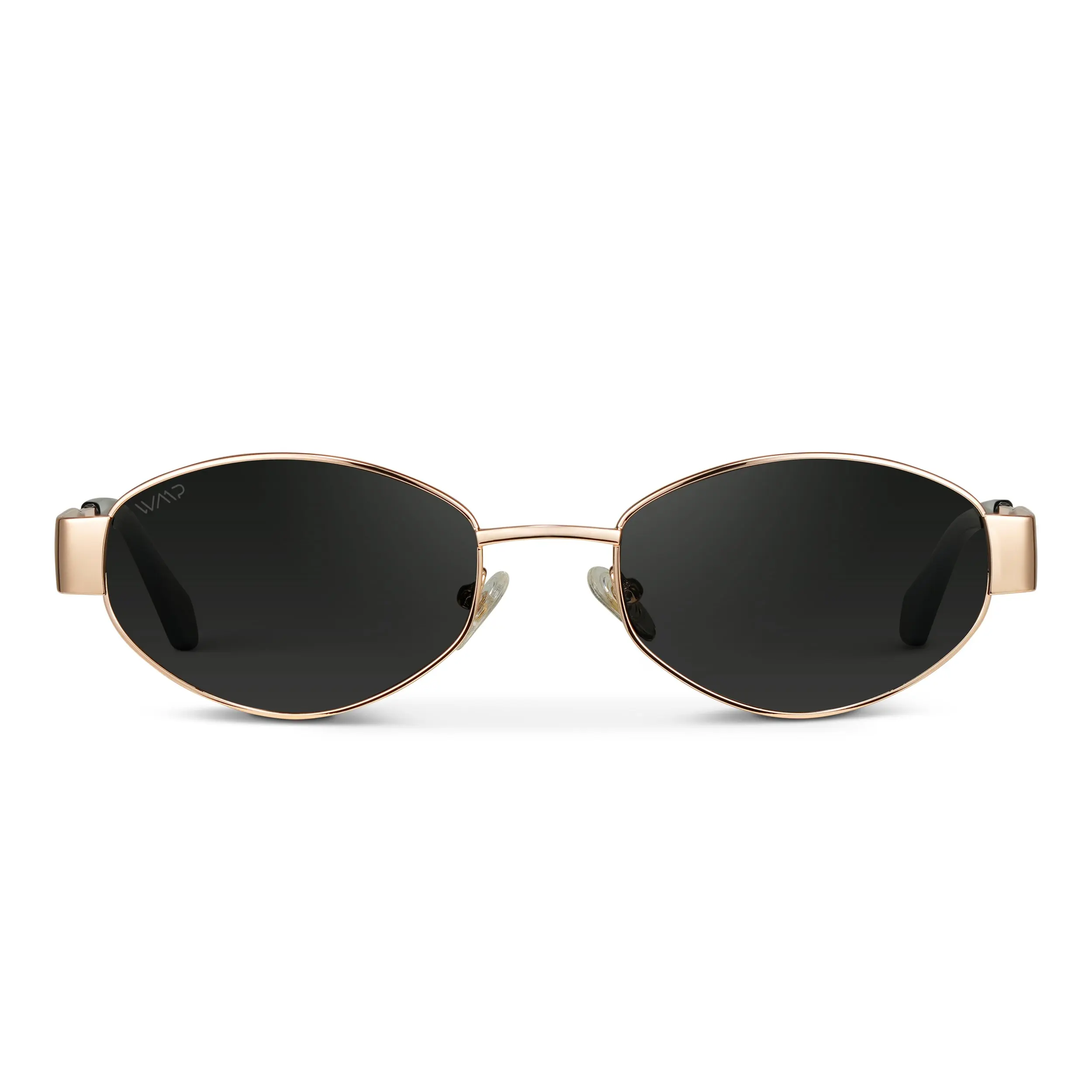 Verona - Women’s Oval Sunglasses: Gold Frame, 90's-Inspired Style