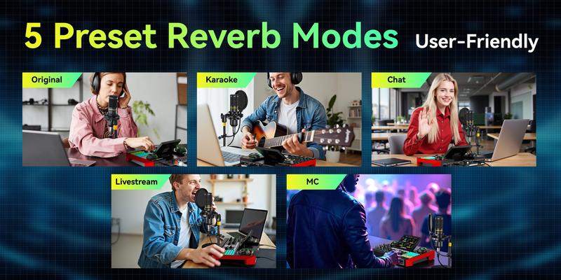 Tenlamp G10-BM800 Sound Card Kit, Custom Sound Effects, with Condenser Microphone, for Live Streaming, Gaming, Singing Podcast Equipment, 2-Level Noise Reduction, Computer Audio Mixer#fathersdaygift