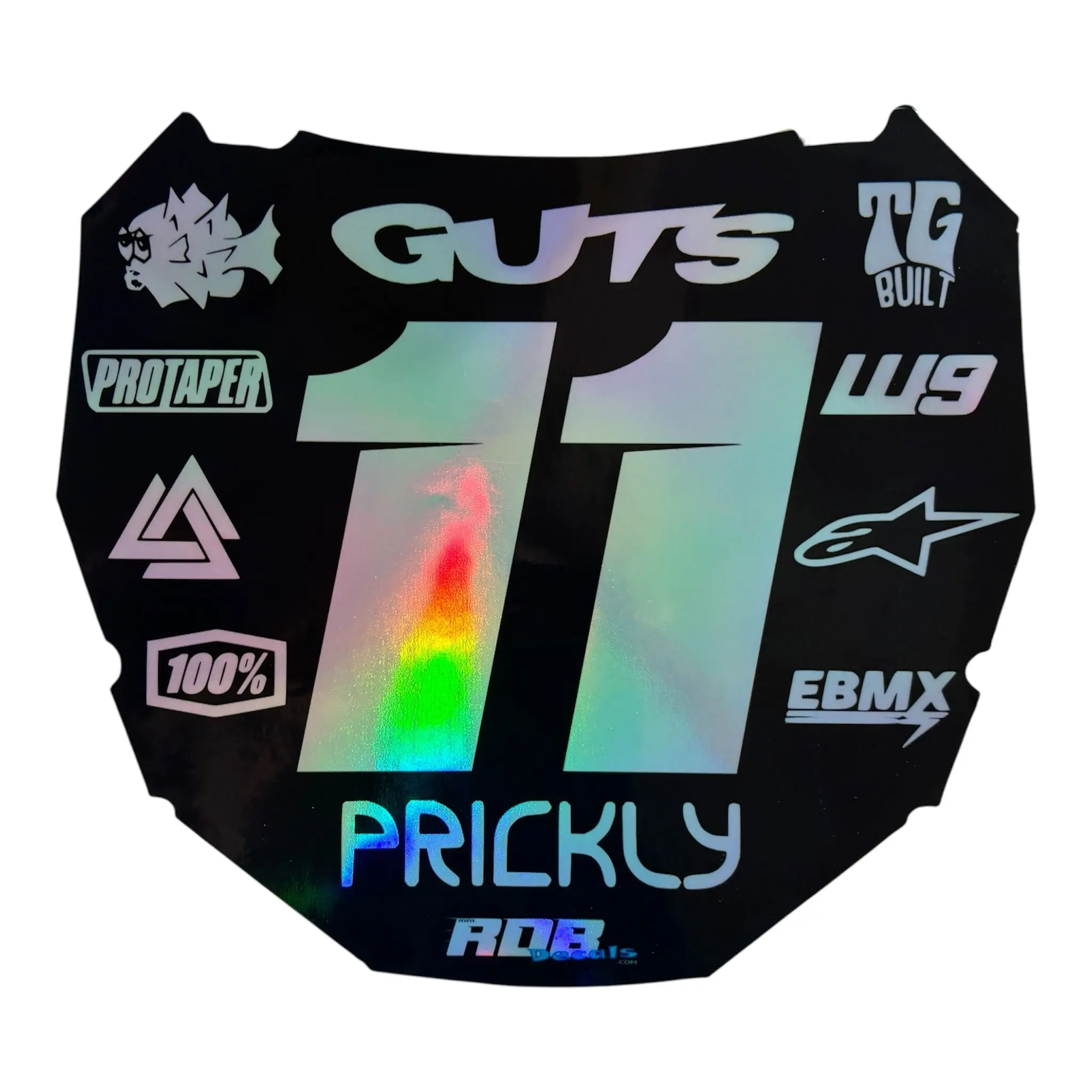 ODI Plate Decal — 11 Logo — Holograph Chrome