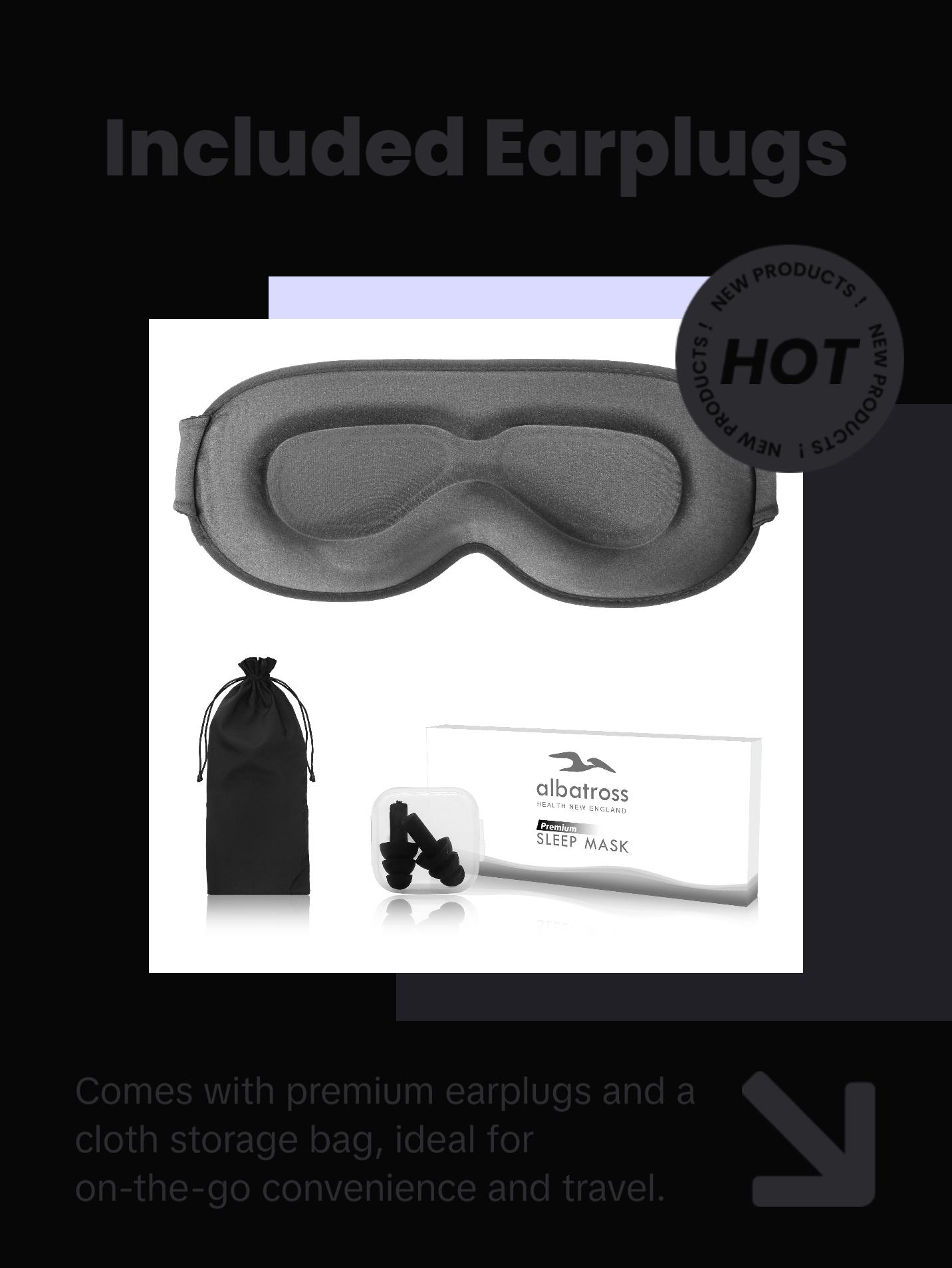 3D Sleep Eye Mask for Men & Women, Lash Extension Friendly, Travel Blackout Blindfold, Adjustable Strap – Black 3D Sleep Eye Mask for Men & Women, Lash Extension Friendly, Travel Blackout Blindfold, Adjustable Strap – Black