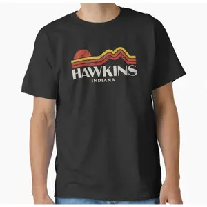 🎁 💌   Hawkins T-Shirt - 100% Cotton Oversized, Top Valentine’s Gift, Great for Marathon Watch Parties & Fandom Events. Soft & Comfortable, Pair with Shorts for Warm Weather Fandom Style. # TikTokTrend # TikTokFashionFinds