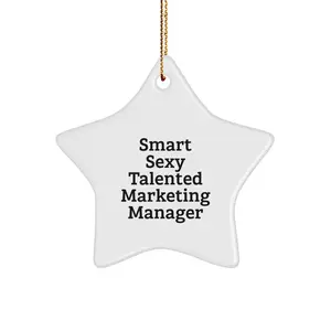Marketing Manager Gifts, Funny Star Ornament, Christmas Unique Gifts from Friends to Marketing Manager