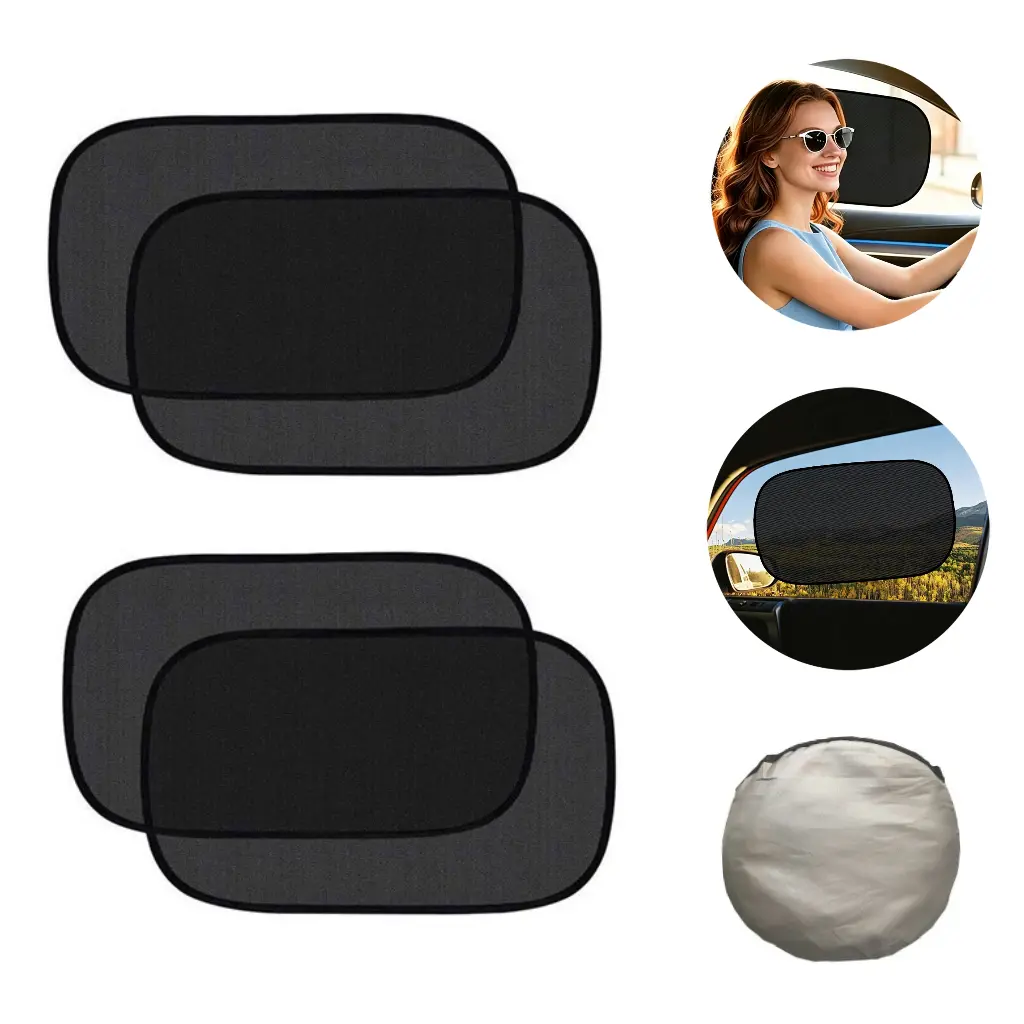 Car Side Window Sunshades, Sun Shade UV Rays Privacy Protector, Car Window Covers, Reuseable Sun Shade for Most Cars, Vhicles, SUV, Easy Install and Remove, Ideal for Family Road Trips