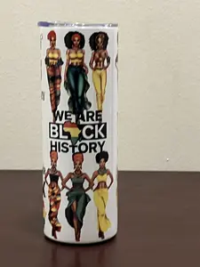 Black History Juneteenth Vibes 20oz Tumbler with lid, straw and cleaning brush
