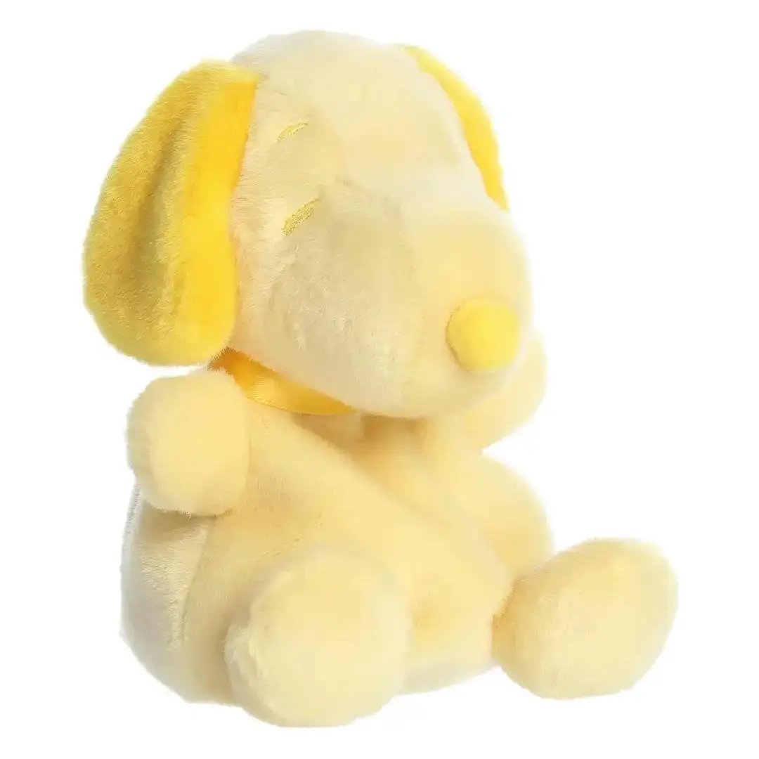 Aurora Peanuts Snoopy 5" Yellow Mini Collectible Soft Plush Palm Pals, Soft Huggable Plush Fabric Stuffed Toy with Fluffy Fill, Cartoon Animal Character Kids' Gift