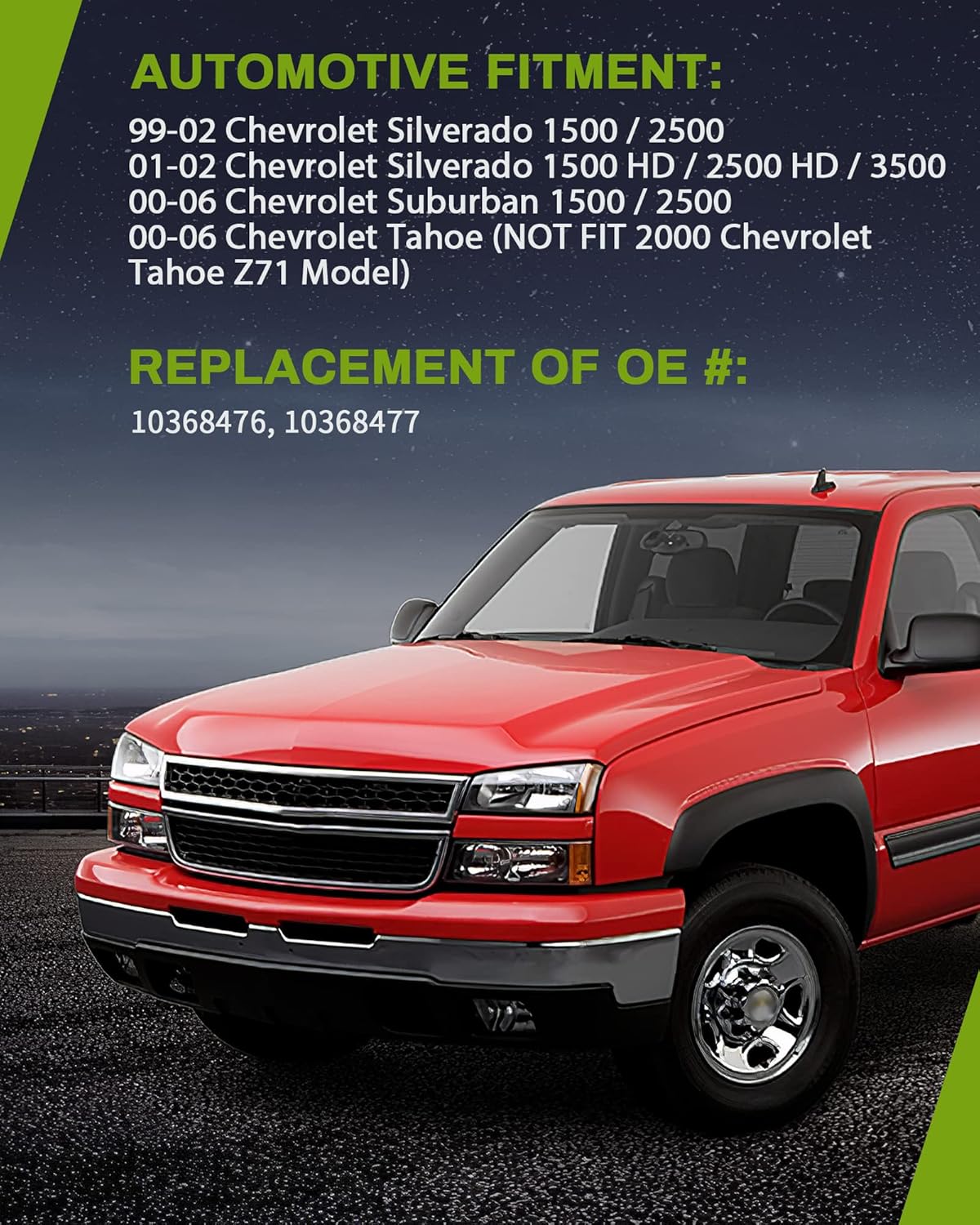 YITAMOTOR Fog Lights Compatible with 1999-2002 Chevy Silverado/2000-2006 Suburban/2000-2006 Chevy Tahoe 880 12V 27W Bulbs