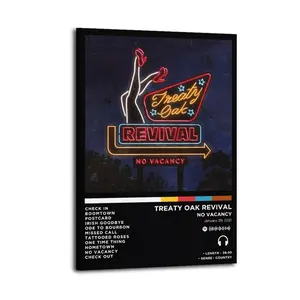 No Vacancy Album by Treaty Oak Revival Aesthetic Wall Art, Wonderful Canvas Poster for Girlfriend/Boyfriend, Premium Quality, Beautiful Gift Idea for Home