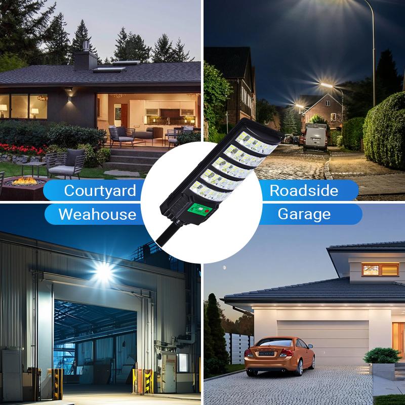Upgraded Solar Street Light Outdoor 5730 SMD LED Super Bright Monocrystalline Panel LiFePO4 Battery IP65 Waterproof for Yard Garden Street Garage Upgraded Solar Street Light Outdoor 5730 SMD LED Super Bright Monocrystalline Panel LiFePO4 Battery IP65 Waterproof for Yard Garden Street Garage