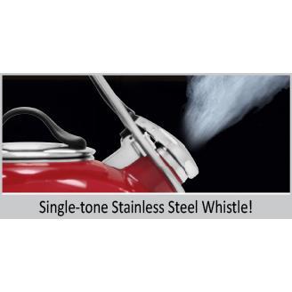 Enamel-on-Steel Classic Loop Traditional Teakettle (1.8 Qt.)