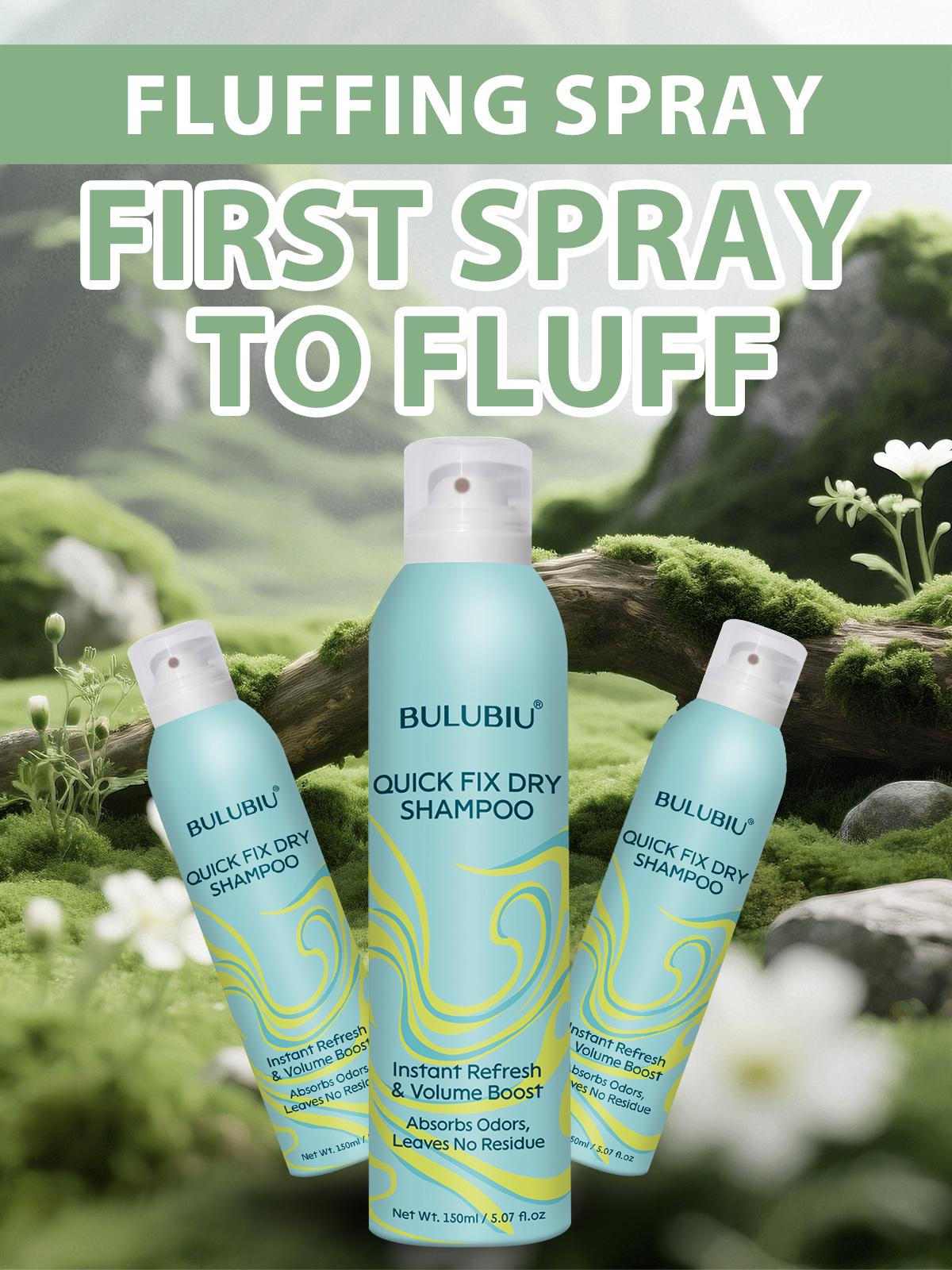 Dry shampoo spray: adds volume and body, absorbs oil, refreshes hair, no-rinse formula, suitable for both men and women