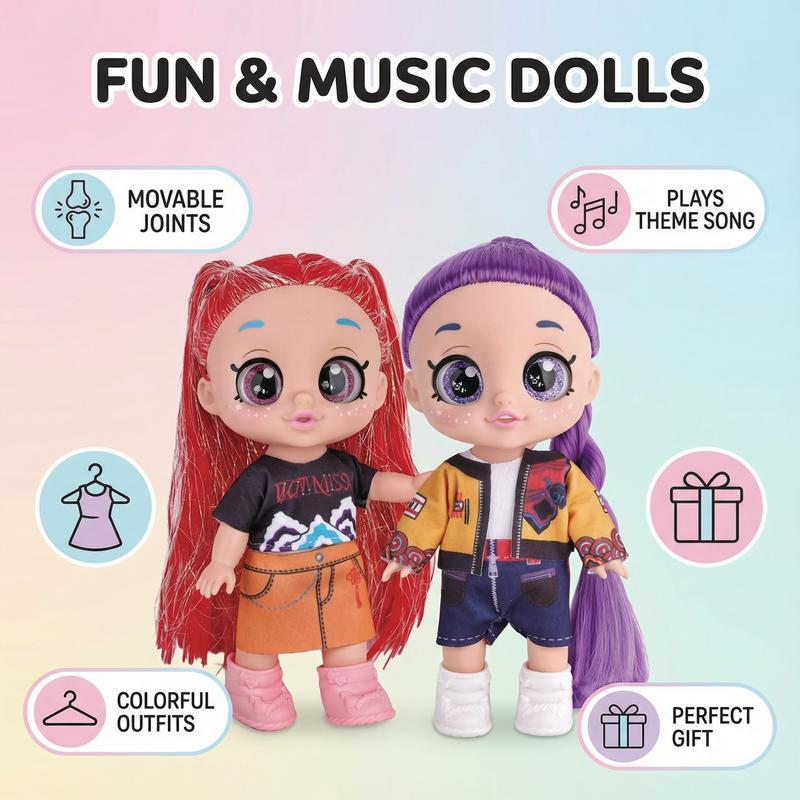 10 Inch Design, Rumi Mira Zoey Kpop Dolls Anime Action Figure, 5 Joints 5D Eyes Anime Inspired Demon Hunters Figure Toy