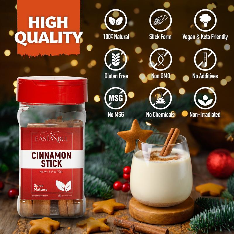 Eastanbul Cinnamon Sticks Whole Cinnamon Sticks Whole Cinamon Saigon 2.47oz Natural Clean Vegan Non-GMO Spice Matters