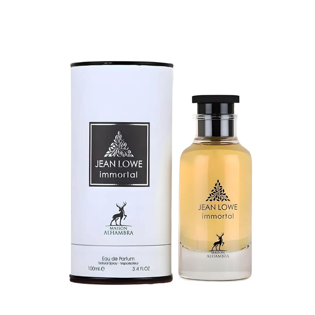 MAISON ALHAMBRA Jean Lowe Immortal Unisex Alcohol-Based Eau De Parfum (EDP) - 100ml (3.4 oz), Aromatic Amberwood, Floral Woody Luxurious Potent Scent, Elevated Scented Unisex Fragrance, Single Item, Aromatic Amberwood Fragrance