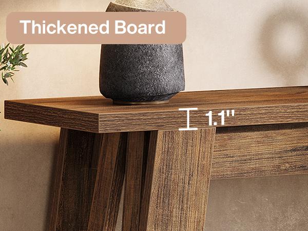 LITTLE TREE 41.3" Farmhouse Console Table, 2-Tier Wooden Entryway Table with Storage, Rustic Narrow Behind Couch for Living Room, Hallway, Foyer