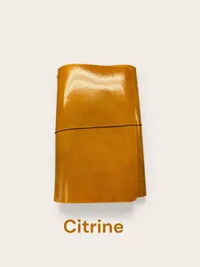 A5 Citrine Italian Leather Journal Wrap style for planners, notes, sketches