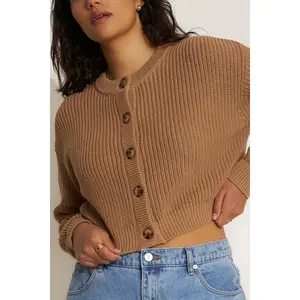 The Crop Cardi - Camel