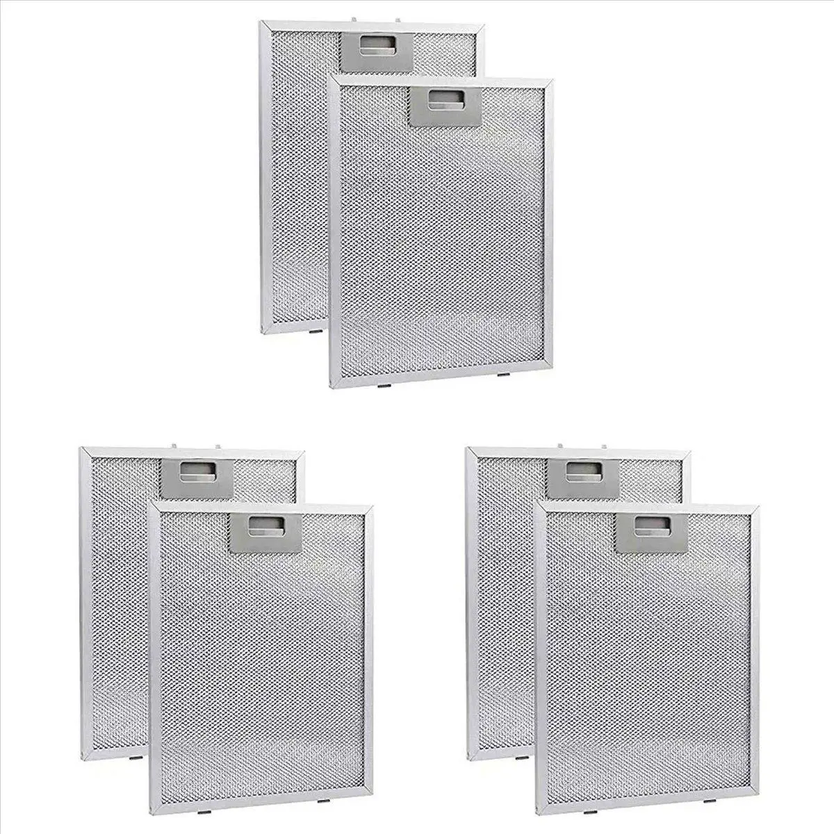 6PCS Cooker Hood Filters Metal Mesh Extractor Vent Filter 320X260mm Kitchens Hoods Oil Filter Range Hood Grease