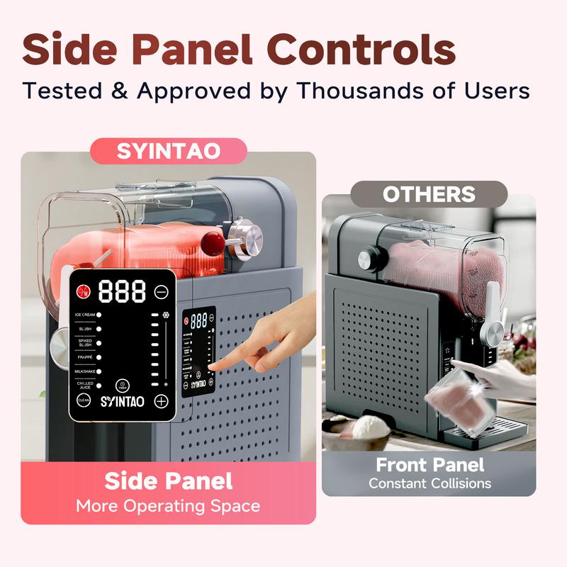 Slushie Machine-[Halloween and Christmas Gift]. Slushie Machine with 6 Preset Programs, 88oz Frozen Drink Maker for slush, Margaritas, Smoothie, Frappés, Milkshakes, Wine, and Auto-Cleaning