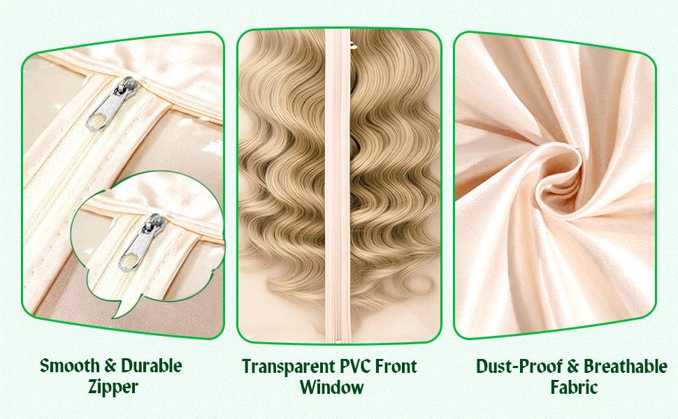 Wig Storage Bags & Wig Milk Spray Set - Safeguard Your Wigs with Easy-to-Use Bags & Maintain Shape with Special Formula - Limited Time Offer Buy 1 Get 3 Free