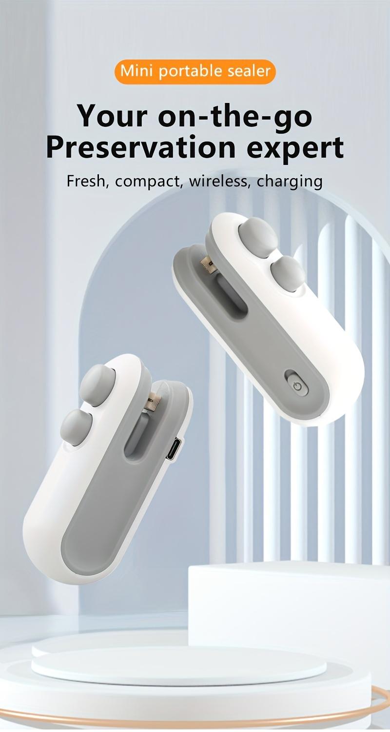 Mini snack bag sealing machine,2 in 1 heat USB rechargeable snack bag selaer,plastic Electric bag sealers, keep food fresh. Portable Sealer Picnics