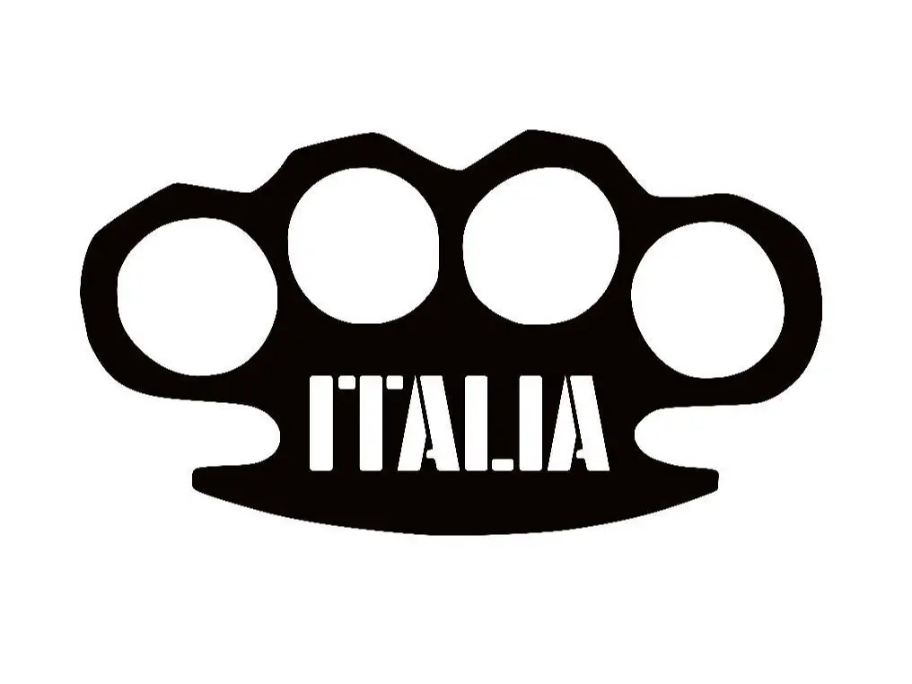 Italia Italy Italian Brass Knuckles VINYL DECAL CAR STICKER 5.5" for Car Truck Motorcycle Laptop or any smooth surface, Universal Car Sticker, Cars Accessories