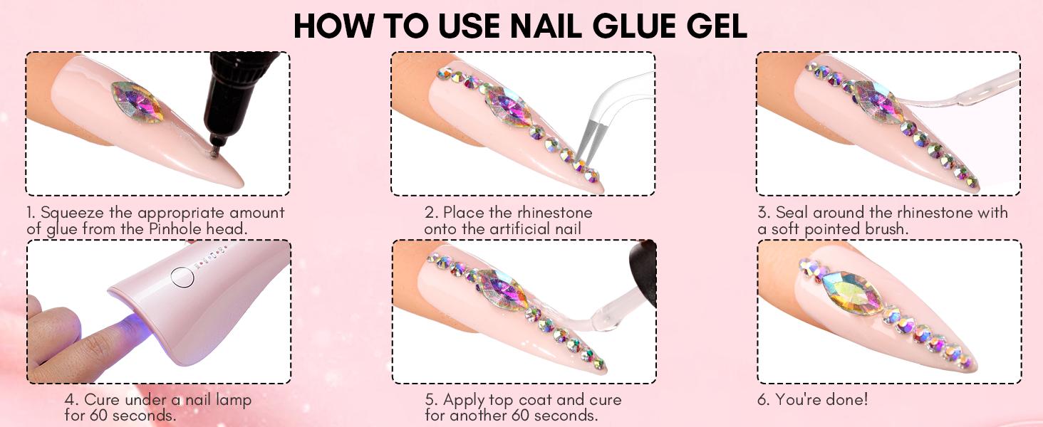 Makartt Nail Rhinestone Glue Set, Gel Nail Glue for Rhinestones for 3D Design Super Strong Adhesive Nail Gem Glue for Valentine's Day Nail Art Jewel Crystal Beads Diamonds 15ml&8ml Cured Need Nail Care Nail Polish Makartt Nail Rhinestone Glue Set, Gel Nail Glue for Rhinestones for 3D Design Super Strong Adhesive Nail Gem Glue for Valentine's Day Nail Art Jewel Crystal Beads Diamonds 15ml&8ml Cured Need Nail Care Nail Polish