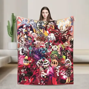 Aura Blankets Hazbins Hotels Anime Blankets Quality Soft Warm  Bedding Throws Winter Decorative Living Room Print Bedspread  Superb Christmas blanket gift