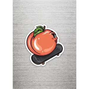Peachy Skater Fridge Magnet