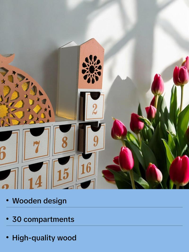 Ramadan Calendar Countdown - Luxurious Wooden Iftar Gift Tracker Eid Advent Calendar Box Ramadan Calendar Countdown - Luxurious Wooden Iftar Gift Tracker Eid Advent Calendar Box