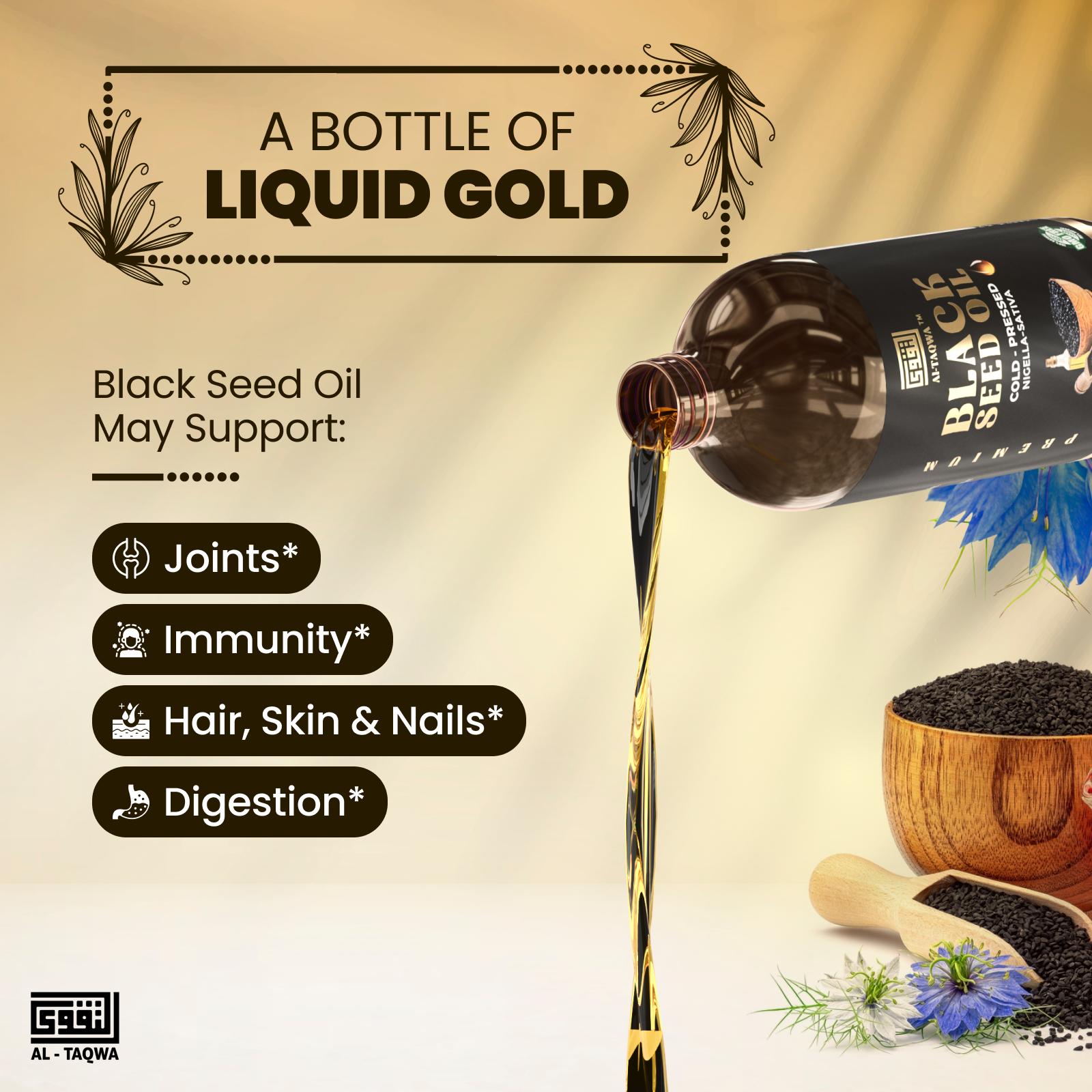 Organic black seed oil 7 oz ( GLASS) Liquid Supplement Vitamin Natural Edible for joint pain