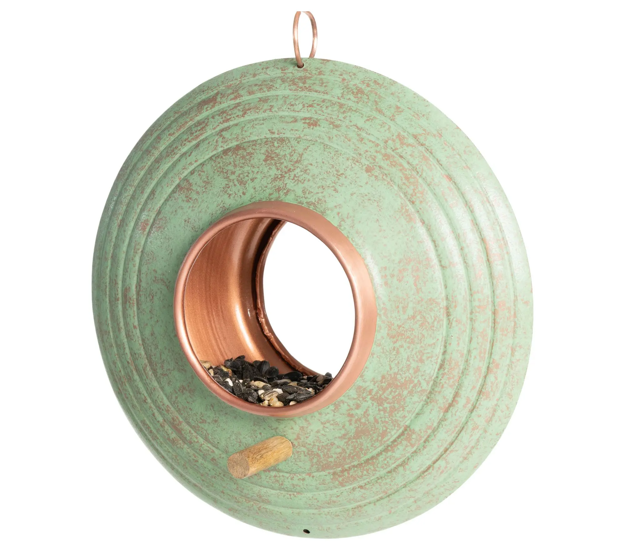 Good Directions Verde Fly-Thru  Bird Feeder, Copper Accents