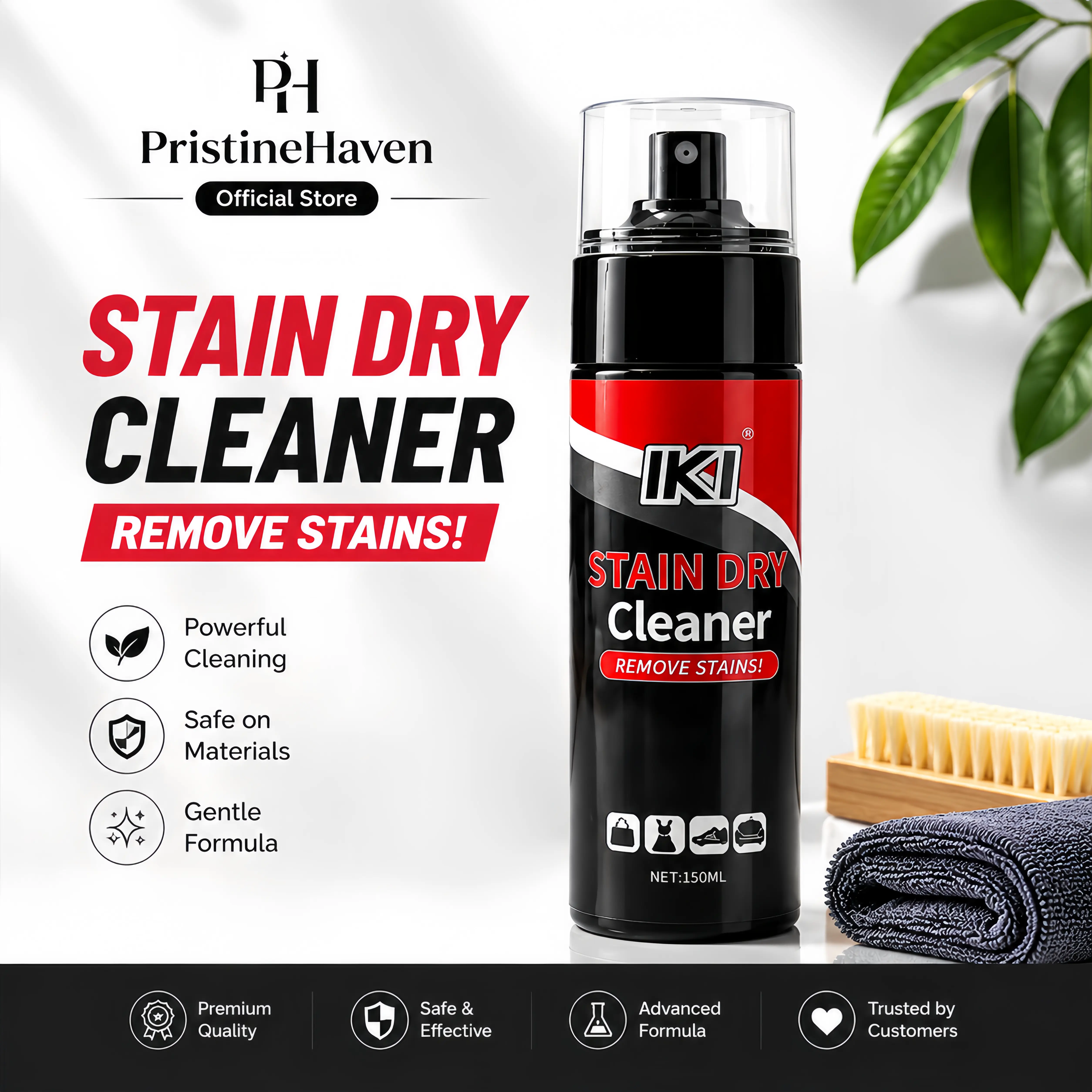 3-Pack Alcohol-Based Concentrated Fast-Acting No-Water-Wash Stain Remover Foam - Hydrogen Peroxide Multi-Surface Cleaner with Powerful Antibacterial Properties for Leather Upholstery, Sofas, Garments toilet bowl cleaners cleaning supplies