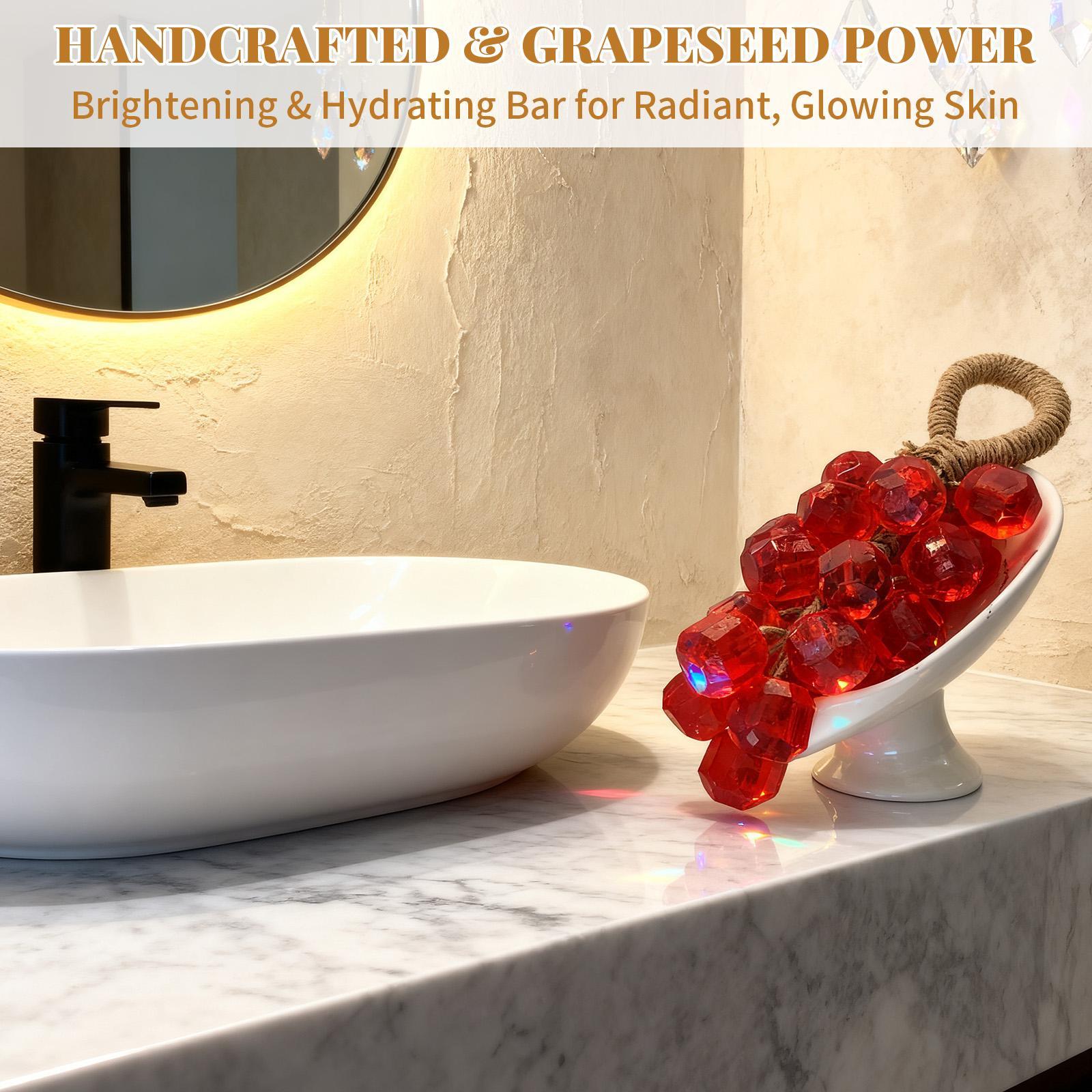 Paul Frank Grape Soap on a Rope – Handmade DIY Decorative Grape Soap, Natural and Gentle Moisturizing and CleansingLong-Lasting Fresh Scent Perfect for Home Décor and BathroomAesthetic & Creative Christmas Gift Choice Body Care Daily