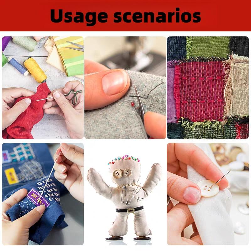 34PCS Big Eye SteelNeedles Set-Long& Thin Handmade Quilting & Sewing Needles Kit for DlY Sewing Projects