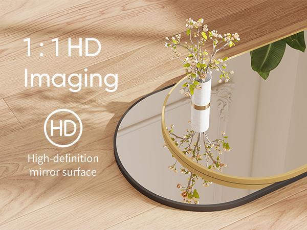 Bathroom Mirrors for Wall, Bathroom Mirrors for Over Sink, Metal Framed with HD Shatter-Proof Glass for Entryway, Living Room, Bedroom