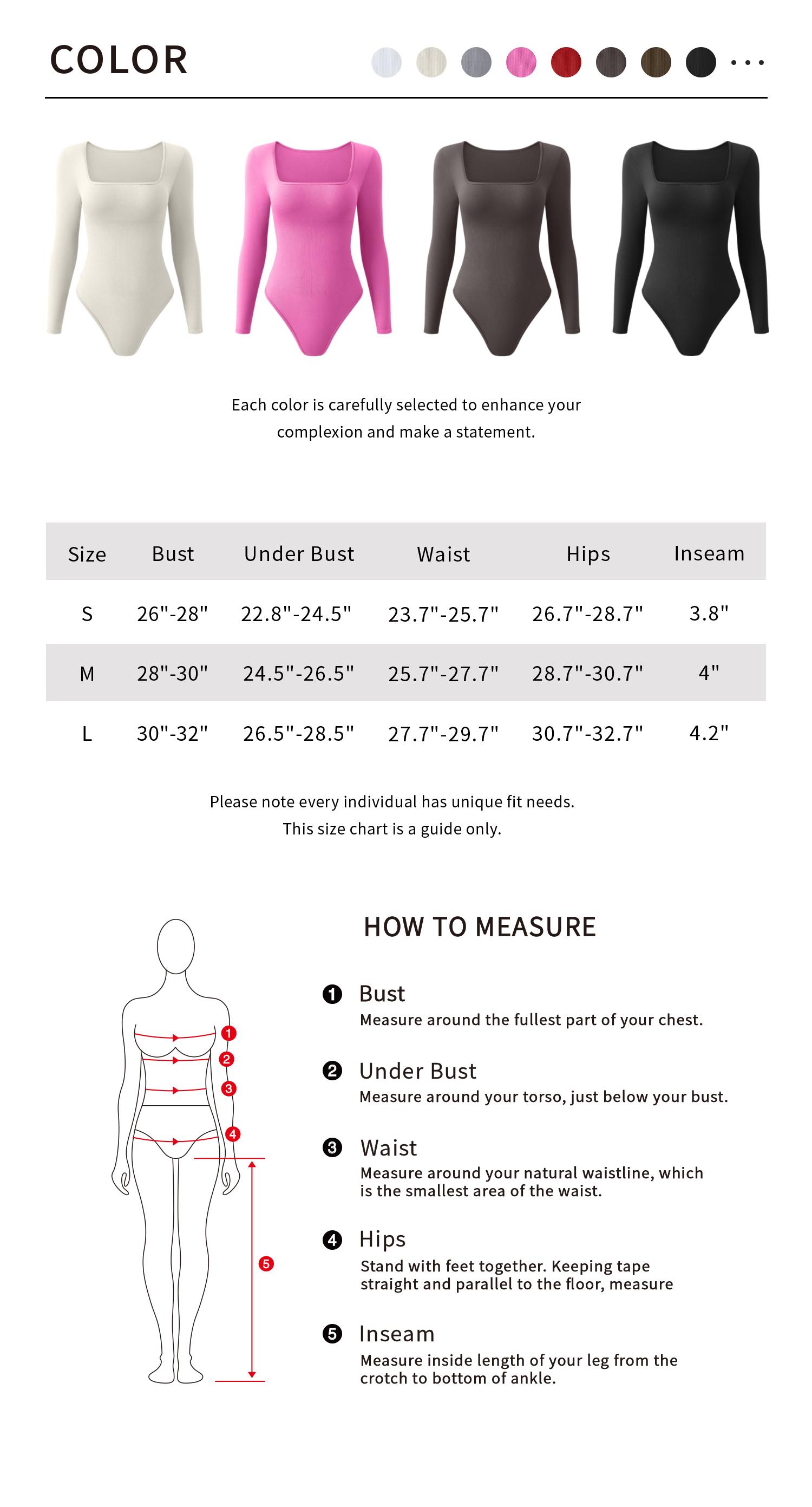 OQQ Womens 2 Piece Bodysuits Long Sleeve Square Neck Stretch Fitted Bodysuits Basic SpringStatements