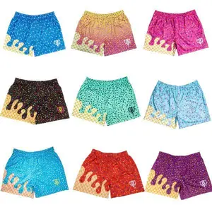 Unisex Ice Cream Drip Mesh Gym Shorts for Youth and Adults - Breathable Polyester with Pockets
