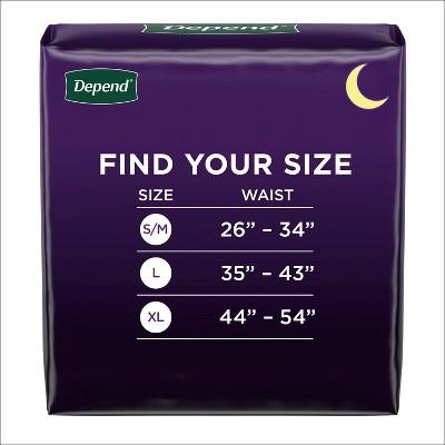 Depend Night Defense Incontinence Disposable Underwear for Men - Overnight Absorbency - L - 56ct