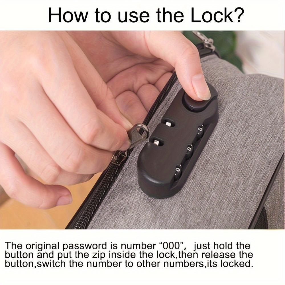 Portable Multi-Layer Document Storage Bag with Password Lock for Office and Travel Use