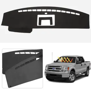 Canvcle Custom Fit Dash Mat for Ford F-150 F150 Pickup 2009-2014 UV Protection High-Quality Suede Non-slip Dashboard Cover Mat