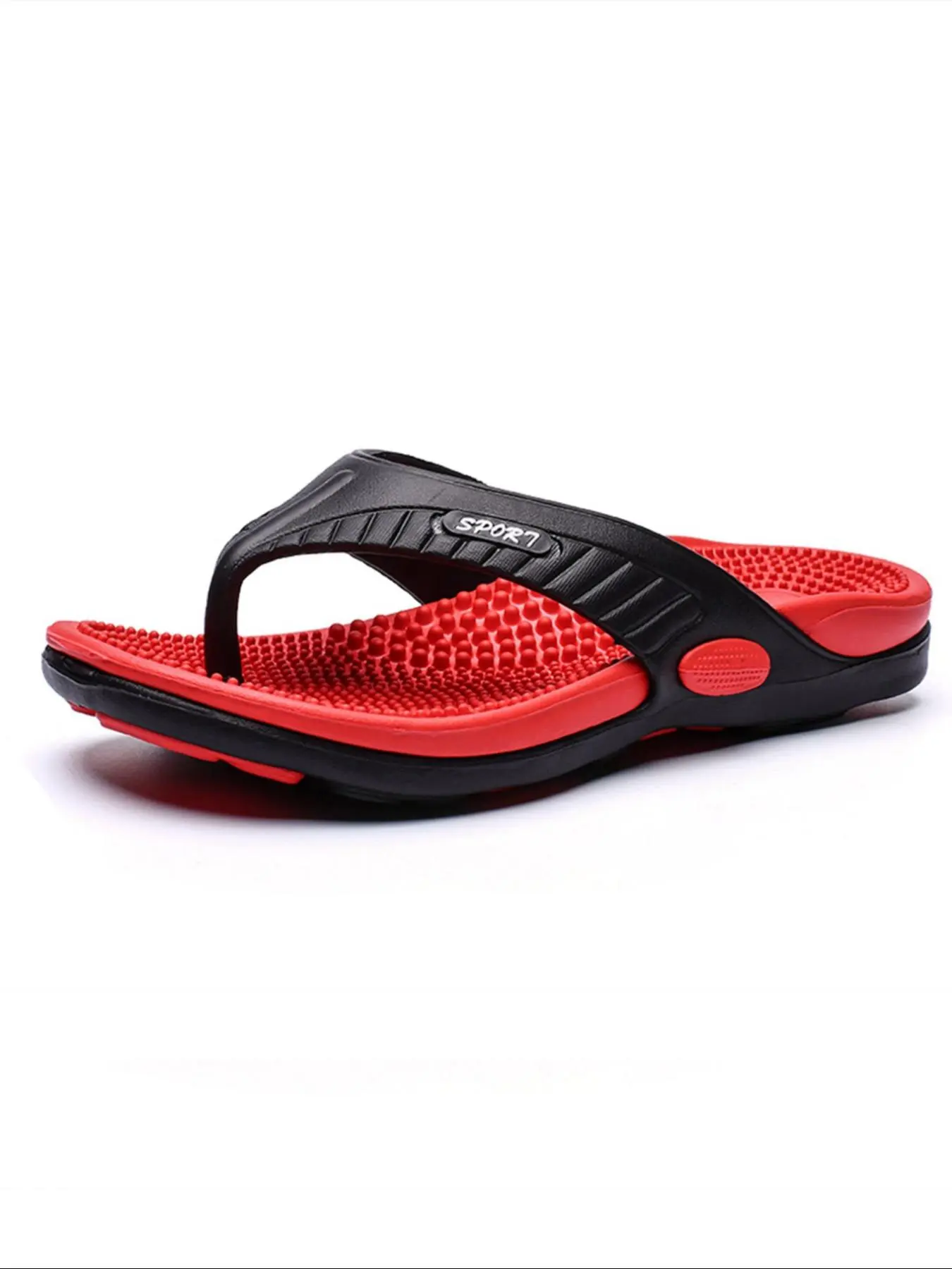 Men's Letter Pattern Massage Slippers, Casual Comfortable Home Slippers, Soft Non-slip Slippers for Indoor & Outdoor Wear Toe Slippers, Flip Flop Slippers