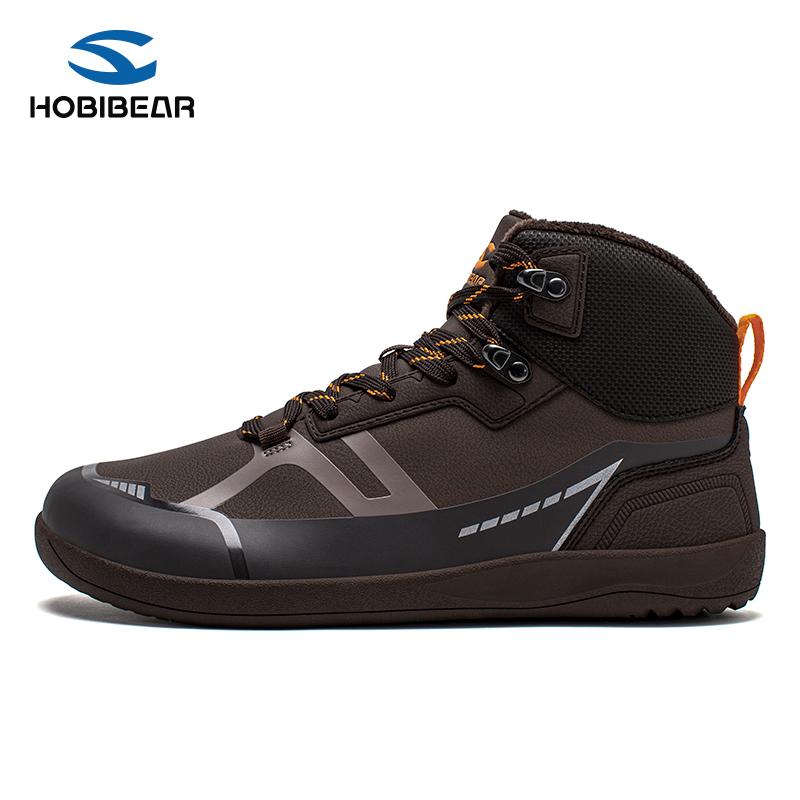 HOBIBEAR Winter Men's Shoes Wide Toe Furry Short Boots Comfortable Casual Outdoor Fashion Sports Shoes