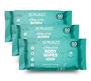 SCRUBZZ 3pk Extra Large Adult Wet Wipes