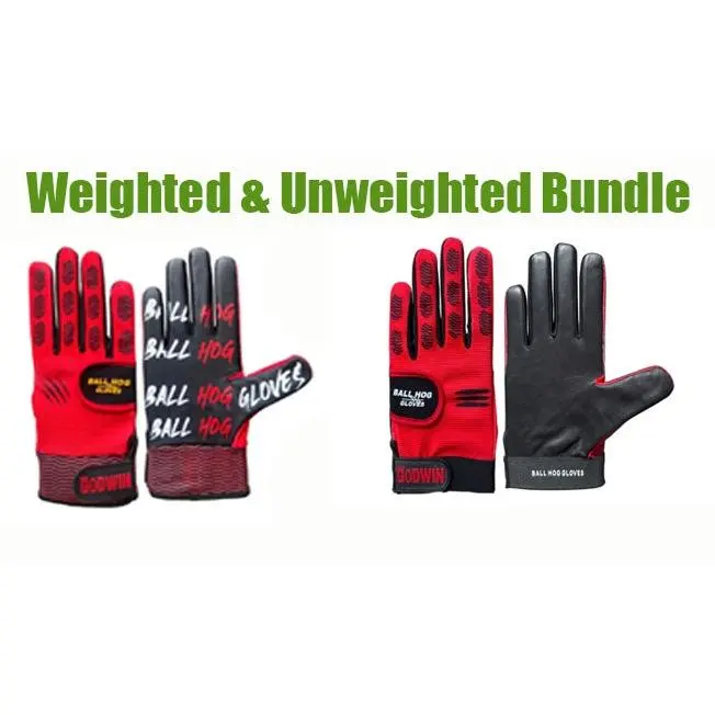 Weighted and Unweighted Ball Hog Gloves Bundle