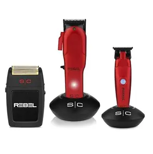 StyleCraft Rebel Hair Clipper Trimmer & Shaver Combo Set Professional Modular Cordless Gift Bundle Deal with 7200 RPM Motor & 11000 RPM Foil Shaver - Lightweight, Adjustable