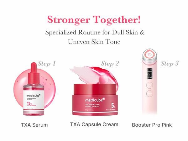 [medicube] TXA + Niacinamide Glow Duo | Tranexamic Acid, Niacinamide, Uneven Skin Tone, Korean Skincare, Glowy Skin